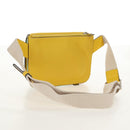 LOEWE Waist bag Leather Yellow Silver Auth 159022V-8