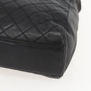 PRADA Chain Shoulder Bag Leather Black Gold Auth 159024-9