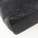 PRADA Chain Shoulder Bag Leather Black Gold Auth 159024-16