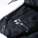 PRADA Chain Shoulder Bag Leather Black Gold Auth 159024-20