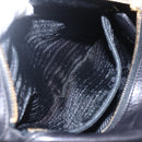 PRADA Chain Shoulder Bag Leather Black Gold Auth 159024-23