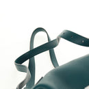 GUCCI Bamboo Backpack Leather Green Silver 370833 Auth 159026V-16