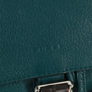 GUCCI Bamboo Backpack Leather Green Silver 370833 Auth 159026V-25