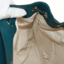 GUCCI Bamboo Backpack Leather Green Silver 370833 Auth 159026V-30