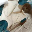 GUCCI Bamboo Backpack Leather Green Silver 370833 Auth 159026V-32