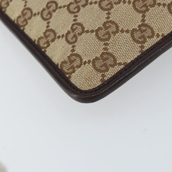 GUCCI GG Canvas Shoulder Bag Beige Silver 27639 Auth 159029