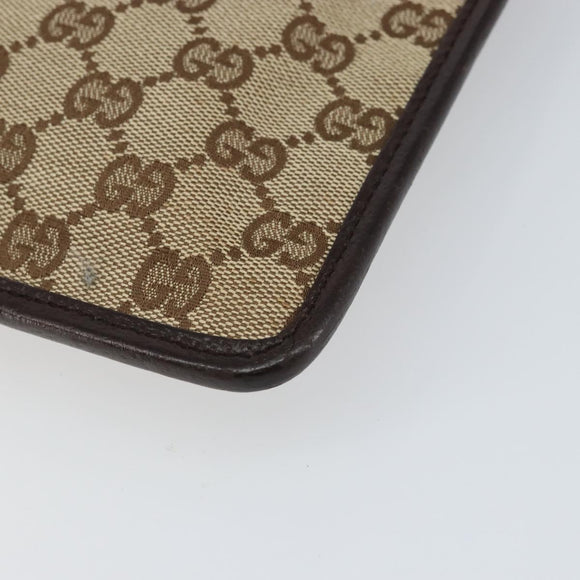 GUCCI GG Canvas Shoulder Bag Beige Silver 27639 Auth 159029