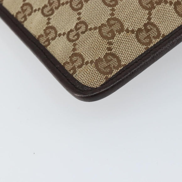 GUCCI GG Canvas Shoulder Bag Beige Silver 27639 Auth 159029