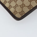 GUCCI GG Canvas Shoulder Bag Beige Silver 27639 Auth 159029V-16