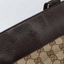 GUCCI GG Canvas Shoulder Bag Beige Silver 27639 Auth 159029-17