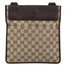 GUCCI GG Canvas Shoulder Bag Beige Silver 27639 Auth 159029-13