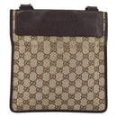 GUCCI GG Canvas Shoulder Bag Beige Silver 27639 Auth 159029V-2