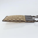 GUCCI GG Canvas Shoulder Bag Beige Silver 27639 Auth 159029-3