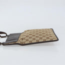GUCCI GG Canvas Shoulder Bag Beige Silver 27639 Auth 159029-4