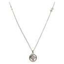 LOUIS VUITTON Twisted Flower Necklace metal Silver tone M00916 LV Auth 159032V-1