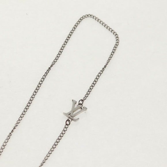 LOUIS VUITTON Twisted Flower Necklace metal Silver tone M00916 LV Auth 159032V