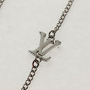 LOUIS VUITTON Twisted Flower Necklace metal Silver tone M00916 LV Auth 159032V-10