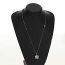 LOUIS VUITTON Twisted Flower Necklace metal Silver tone M00916 LV Auth 159032V-17