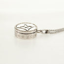 LOUIS VUITTON Twisted Flower Necklace metal Silver tone M00916 LV Auth 159032V-5