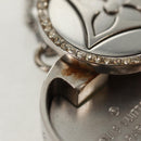 LOUIS VUITTON Twisted Flower Necklace metal Silver tone M00916 LV Auth 159032V-9