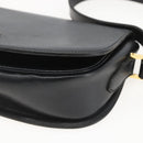Christian Dior Shoulder Bag Leather Black Gold Auth 159033-10
