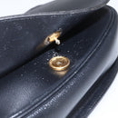 Christian Dior Shoulder Bag Leather Black Gold Auth 159033-14