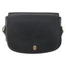 Christian Dior Shoulder Bag Leather Black Gold Auth 159033-2