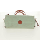 LOEWE Anagram Cushion Tote Bag Canvas Light green Auth 159034-10
