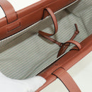 LOEWE Anagram Cushion Tote Bag Canvas Light green Auth 159034-18