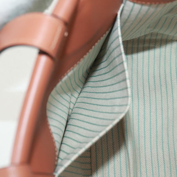 LOEWE Anagram Cushion Tote Bag Canvas Light green Auth 159034