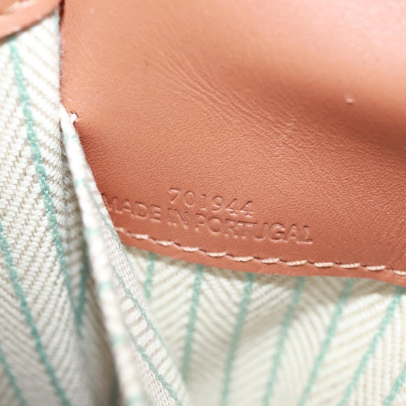 LOEWE Anagram Cushion Tote Bag Canvas Light green Auth 159034