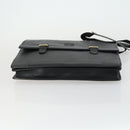 LOEWE Anagram Business Bag Leather 2way Black Gold Auth 159035-5