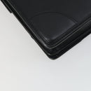 LOEWE Anagram Business Bag Leather 2way Black Gold Auth 159035-9