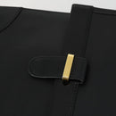 LOEWE Anagram Business Bag Leather 2way Black Gold Auth 159035-19