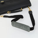LOEWE Anagram Business Bag Leder 2-Wege Schwarz Gold Auth 159035-7