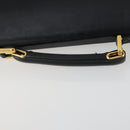 LOEWE Anagram Business Bag Leder 2-Wege Schwarz Gold Auth 159035-8