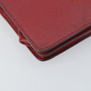 PRADA Chain Shoulder Bag Safiano leather Red Gold Auth 159038-14