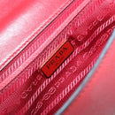 PRADA Chain Shoulder Bag Safiano leather Red Gold Auth 159038-18