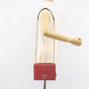 PRADA Chain Shoulder Bag Safiano leather Red Gold Auth 159038-23