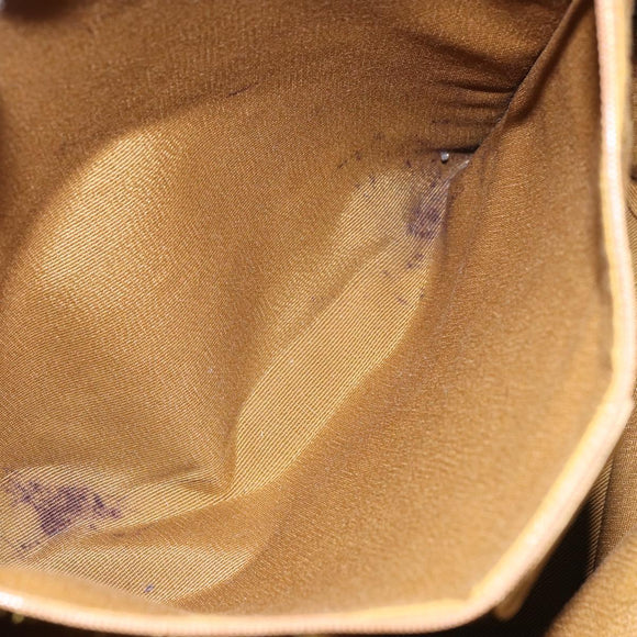 Salvatore Ferragamo Gancini Tote Bag Canvas Lichtblauw Goud Auth 159039