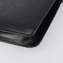 LOUIS VUITTON Epi Serie Dragonne Clutch Bag Black Noir M52612 LV Auth 159042-10