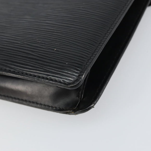 LOUIS VUITTON Epi Serie Dragonne Clutch Bag Black Noir M52612 LV Auth 159042