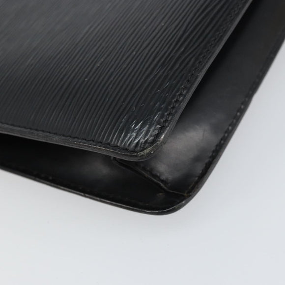 LOUIS VUITTON Epi Serie Dragonne Clutch Bag Black Noir M52612 LV Auth 159042