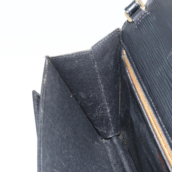 LOUIS VUITTON Epi Serie Dragonne Clutch Bag Black Noir M52612 LV Auth 159042