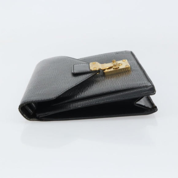 LOUIS VUITTON Epi Serie Dragonne Clutch Bag Black Noir M52612 LV Auth 159042