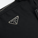 PRADA Hand Bag Nylon Black Silver Auth 159051-14
