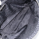 PRADA Hand Bag Nylon Black Silver Auth 159051-19