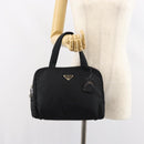 PRADA Hand Bag Nylon Black Silver Auth 159051-25
