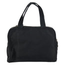 PRADA Hand Bag Nylon Black Silver Auth 159051-3