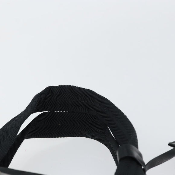 PRADA Hand Bag Nylon Black Silver Auth 159051